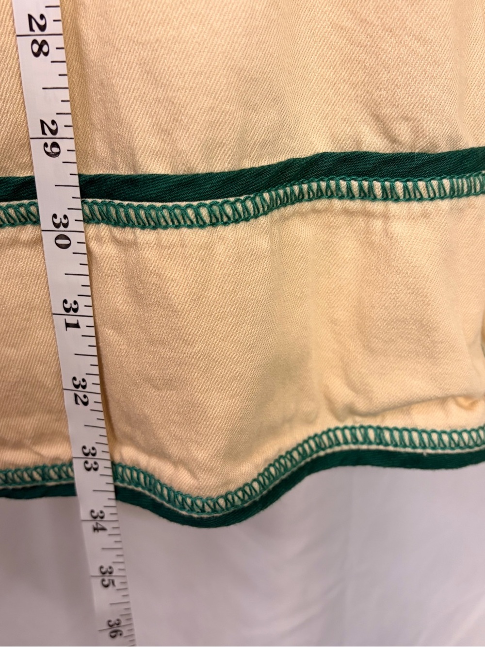Pilcro Cream Tank Dress with Green Accent Stitching - Picture 4 of 10